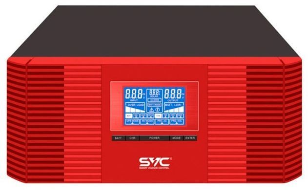 600VA ДБЖ інвертор SVC XL-600 потужністю 500Вт, чиста синусоїда (режим DC), DC 12V, 10A/20A, 2хShuko акумуляторною батареєю SVC XL-600+12.8V 100Ah