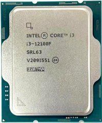 LGA1700 Процесор Intel Core i3-12100F 4/8 3.3GHz 12M LGA1200 58W w/o graphics TRAY CM8071504651013