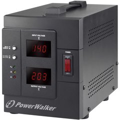 2000VA Стабілізатор PowerWalker AVR 2000/SIV 2000VA/1600W AVR, Schuko Input, 1x Schuko Outlet, LCD 10120306