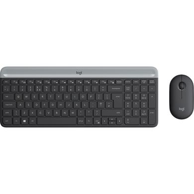 Комплект (клавиатура, мышь) беспроводной Logitech MK470 Wireless Slim Graphite 920-009206
