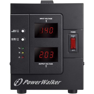 2000VA Стабілізатор PowerWalker AVR 2000/SIV 2000VA/1600W AVR, Schuko Input, 1x Schuko Outlet, LCD 10120306
