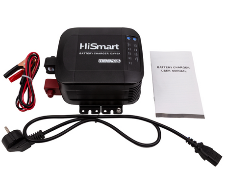 Зарядний пристрій для акумуляторів HiSmart 12V 10A GEL,AGM,LiFePO4 NV822706