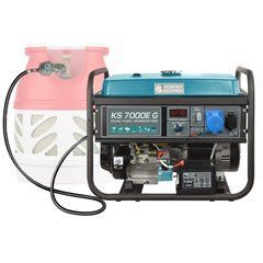 Генератор газобензиновий Konner&Sohnen KS 7000E G, 230В, 5.5кВт, електростартер, 77.2кг KS7000EG