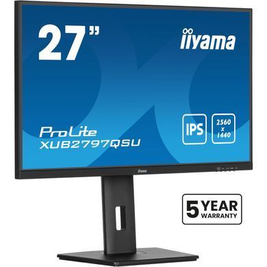 Монiтор IIYAMA 27" XUB2797QSU-B2 IPS,2560х1440,1мс,16:9,100 Гц,1xHDMI/1xDP/2xUSB 3.0 XUB2797QSU-B2