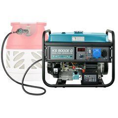 Генератор газобензиновий Konner&Sohnen KS 9000E G, 230В, 6.5кВт, електростартер, 83.0кг KS9000EG