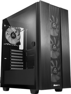 ATX без БЖ Корпус Chieftec Gaming Hunter 2 GS-02B TG Edition,1xUSB3.1, 1xUSB Type-C, 4x120мм RAINBOW ARGB, VGA 320мм, LCS ready, ATX, чорний GS-02B-OP
