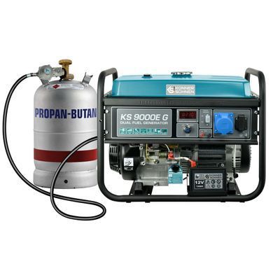 Генератор газобензиновий Konner&Sohnen KS 9000E G, 230В, 6.5кВт, електростартер, 83.0кг KS9000EG