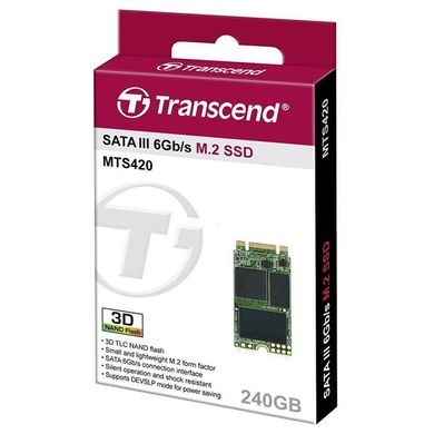 240GB Transcend Твердотельный накопитель SSD M.2 MTS420 2242 SATA 3D TLC TS240GMTS420S