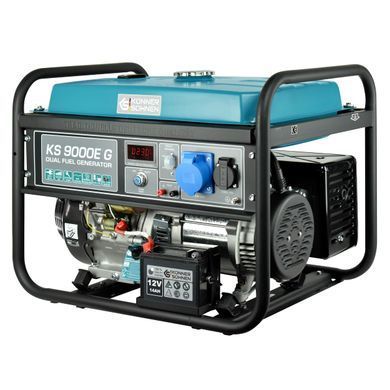 Генератор газобензиновий Konner&Sohnen KS 9000E G, 230В, 6.5кВт, електростартер, 83.0кг KS9000EG