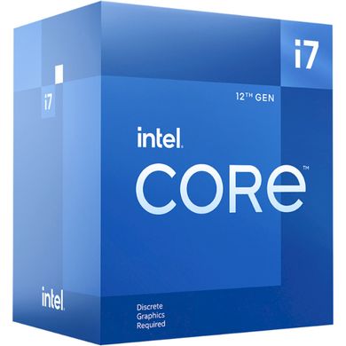 LGA1700 Процесор Intel Core i7-12700F 2.1(4.9)GHz (25MB, Alder Lake, 65W, S1700) w/o graphics box BX8071512700F