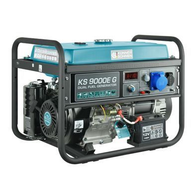 Генератор газобензиновий Konner&Sohnen KS 9000E G, 230В, 6.5кВт, електростартер, 83.0кг KS9000EG