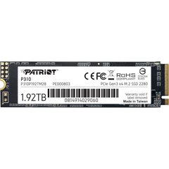 1.92TB Patriot Твердотільний накопичувач SSD M.2 2280 P310 P310P192TM28