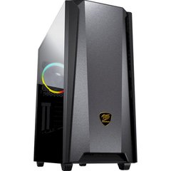 ATX без БЖ Корпус геймерський Cougar MX660 Iron RGB 2*3.5"+5*2.5", 1*120 mm ARGB Fan Pre-installed,Type C 3.1 x 1, USB3.0 x 2, Mic x 1, Audio x 1 MX660 Iron RGB(Dark Black)