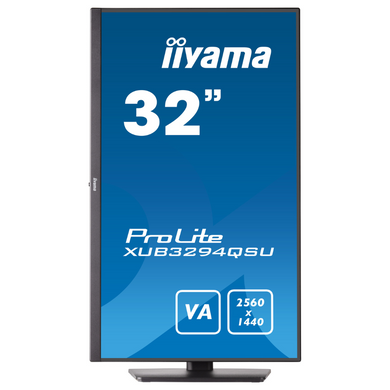 Монiтор IIYAMA 31.5" ProLite XUB3294QSU-B1 16:9,VA,2560х1440,4мс,75 Гц,1xHDMI/1xDP/2xUSB3.0, SP 2x2W, HAS XUB3294QSU-B1