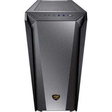 ATX без БЖ Корпус геймерський Cougar MX660 Iron RGB 2*3.5"+5*2.5", 1*120 mm ARGB Fan Pre-installed,Type C 3.1 x 1, USB3.0 x 2, Mic x 1, Audio x 1 MX660 Iron RGB(Dark Black)