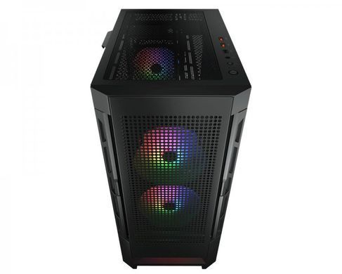 ATX без БЖ Корпус геймерський Cougar Airface RGB Black 2*140mm ARGB, 1*120mm ARGB, ATX/mATX/mini-ITX, скляне вікно