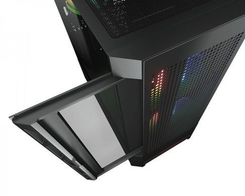 ATX без БЖ Корпус геймерський Cougar Airface RGB Black 2*140mm ARGB, 1*120mm ARGB, ATX/mATX/mini-ITX, скляне вікно