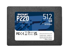 512GB Накопичувач SSD Patriot 2.5" SATA P220 P220S512G25