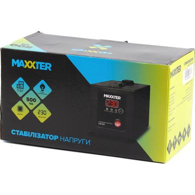 500VA Автоматический регулятор напряжения Maxxter 230 В, 500 ВА MX-AVR-E500-01