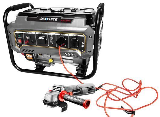 Генератор бензиновий GRAPHITE 58G904 230В (1 фаза), 2/2.2кВт, ручний стартер, AVR, 40кг