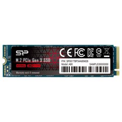 256GB Silicon Power Твердотельный накопитель SSD M.2 2280 NVMe PCIe Gen3x4 P34A80 SP256GBP34A80M28