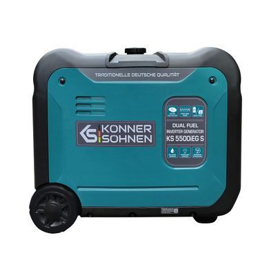 Генератор газобензиновий інверторний Konner&Sohnen KS 5500iEG S, 230В, 5.5кВт, електростартер, 52.5кг KS5500IEGS