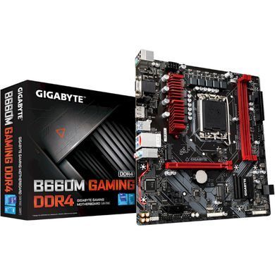 Материнcька плата GIGABYTE B660M GAMING DDR4 s1700 B660 2xDDR4 M.2 VGA HDMI DP mATX B660M_GAMING_DDR4