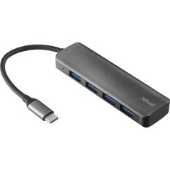 USB-хаб Trust Halyx USB-C to 4-Port USB-A 3.2 ALUMINIUM 23328_TRUST