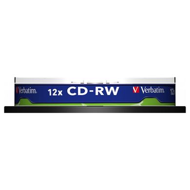 CD-RW Диск Verbatim SERL 700MB 12X SCRATCH RESISTANT SURFACE (Шпиндель-10шт) 43480