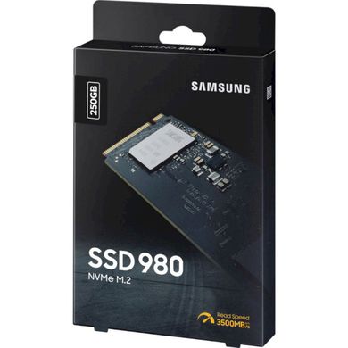 250GB Samsung Твердотельный накопитель SSD M.2 980 Evo PCIE Gen 3.0 NVME PCIEx4 2900/2300 MB/s MZ-V8V250BW