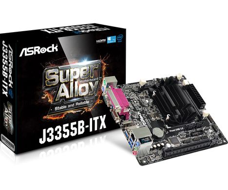 Материнская плата ASRock J3355B-ITX CPU Celeron Dual-Core(2.5 GHz) 2xDDR3 SO-DIMM HDMI-VGA mITX J3355B-ITX