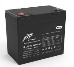 12V 100Ah Акумуляторна батарея Ritar літієва LiFePo4 R-LFP12.8V100AH-MINI
