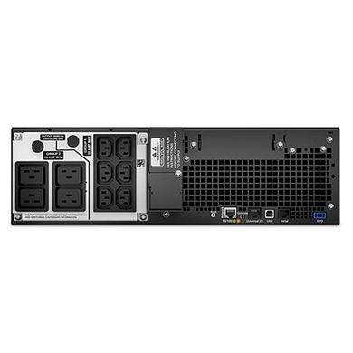 5000VA APC Smart-UPS SRT 5000VA RM тип (тип On-Line;5000 ВА /4500Вт:Розетки: (6)IEC 320 C13, (4)IEC 320 C19:,Возможно подключение доп. батарей;Выход синусоида;LCD;Высота 3U;;Вес 63 кг) SRT5KRMXLI