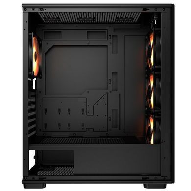 ATX без БЖ Корпус геймерський Cougar MX220 RGB Black, 4*120mm ARGB вентилятори передвстановлені, ATX/mATX/mini-ITX, скляне вікно
