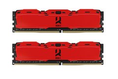 DDR4 3000 16GB (2x8Gb) Память Goodram Iridium X Red IR-XR3000D464L16S/16
