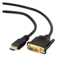 HDMI-DVI 4,5м Cablexpert HDMI-DVI кабель CC-HDMI-DVI-15, HDMIпапа/DVIпапа, позолоченные коннекторы, 4.5м CC-HDMI-DVI-15