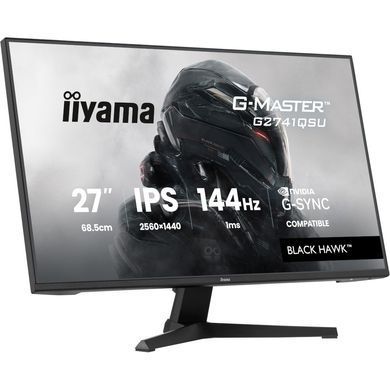 Монiтор IIYAMA 27" G2741QSU-B1 ігровий 16:9,IPS,2560х1440,1мс,144 Гц,350 кд/м2,1xHDMI