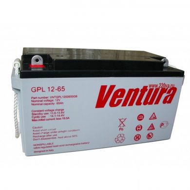 12V 65Ah Акумуляторна батарея Ventura GPL (350x166x174) 22кг GPL 12-65