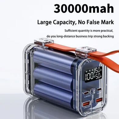 Зовнішній акумулятор (Power Bank) ATRIA 30000mAh 100W USB-C laptop/phone Powerbank WPD-100