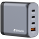 Мережевий зарядний пристрій Verbatim GaN 140 Вт,4 порта (2xUSB-C-140 Вт,USB-C 20 Вт /USB-A -3.0) 32203