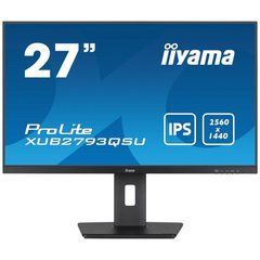 Монiтор IIYAMA 27" XUB2793QSU-B7 16:9, IPS, 2560х1440, 1мс, 100 Гц, 1xHDMI/1xDP/2xUSB 3.2, SP 2х