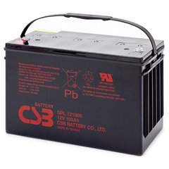 12V 100Ah Аккумулятор для ИБП CSB (343x170x217мм) 33,5кг GPL121000