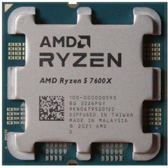 Процесор AMD Ryzen 5 7600X (4.7GHz 32MB 105W AM5) Tray (100-000000593)