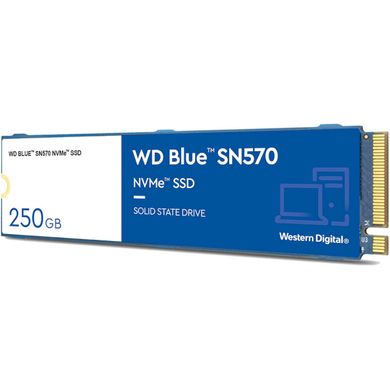 250GB WD Твердотельный накопитель SSD M.2 Blue SN570 NVMe PCIe 3.0 4x 2280 TLC WDS250G3B0C