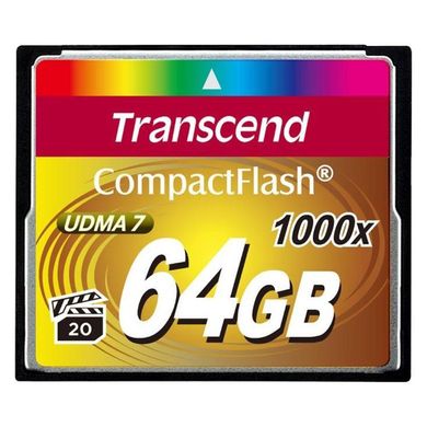 CF 64GB(1000X) Карта памяти Transcend TS64GCF1000
