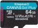 MicroSDXC 64GB Карта пам'яті Kingston SDCG4/64GBSP Canvas Go Plus Gen4 200MB/s A2 U3 V30 Card + w/o ADP