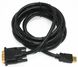 HDMI-DVI 7,5м Cablexpert HDMI-DVI кабель CC-HDMI-DVI-7.5MC, HDMIпапа/DVI 18 + 1 пин (single-link) папа, позолоченные коннекторы 7,5м CC-HDMI-DVI-7.5MC