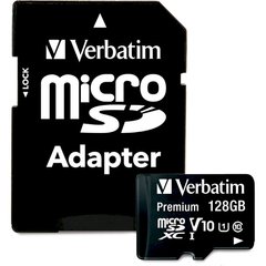 MicroSDHC 128GB Карта памяти Verbatim (клас 10) з адаптером 44085