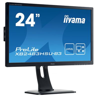 Монiтор IIYAMA 23.8" ProLite XB2483HSU AMVA,VGA,HDMI, DP, SP, USB, HAS XB2483HSU-B3