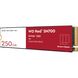 250GB WD Твердотельный накопитель SSD M.2 Red 2280 NVMe PCIe 3.0 4x SN700 WDS250G1R0C